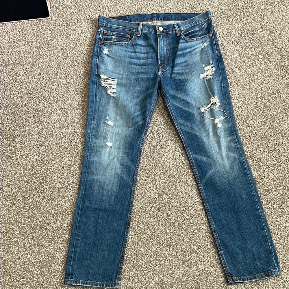 Men's Levi Blue Distressed 511 Jeans